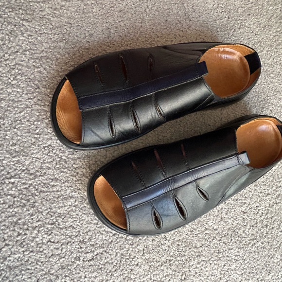 Haflinger Size 40 Black Leather Slip on Shoes - Picture 6 of 8